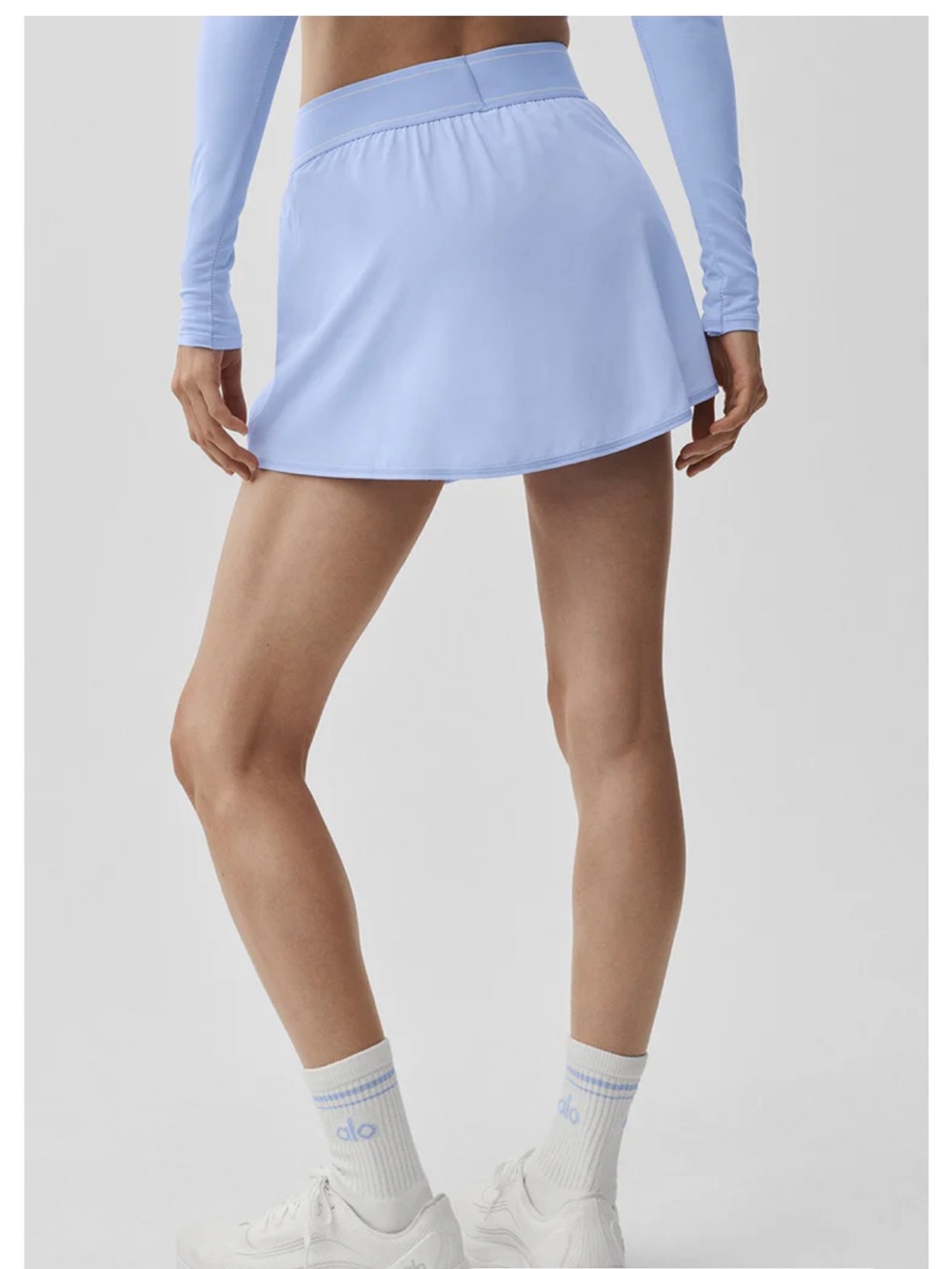 ALO Yoga Match Point Tennis Skirt Skort w/ Shorts Light Provence Blue Small NWT - Picture 4 of 12